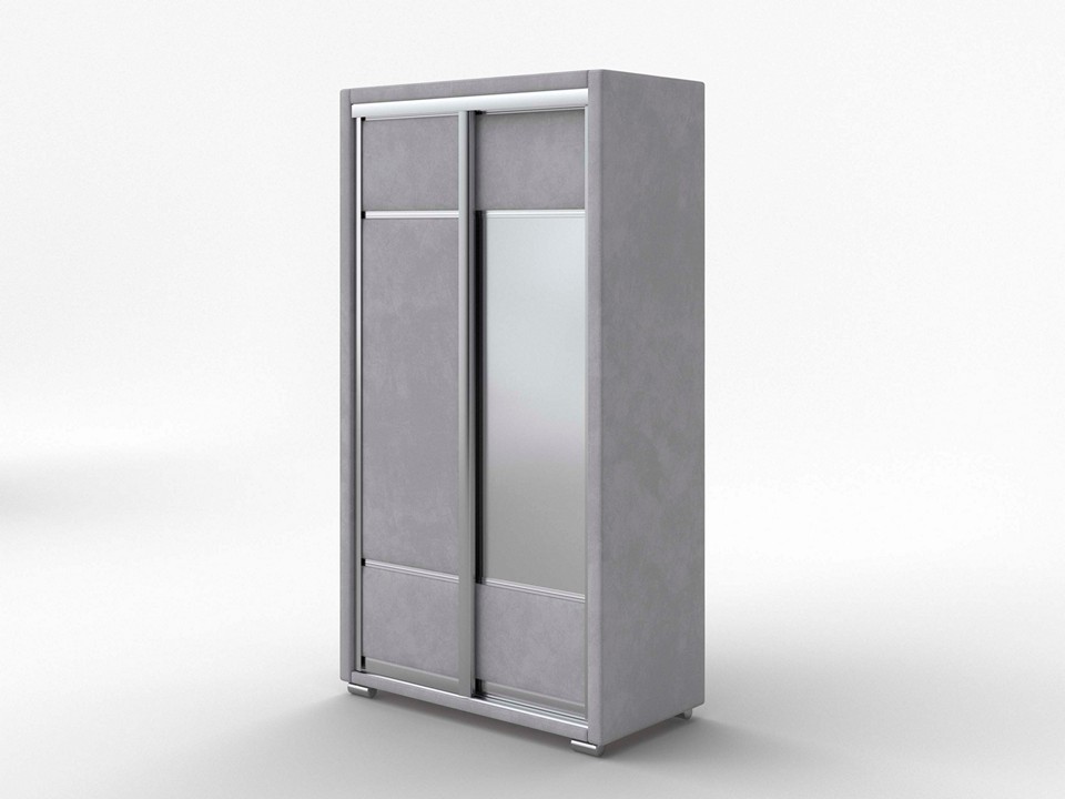 Шкаф Орматек Шкаф-купе 2х дв Orma Soft 2 1 зеркало Ткань Микровелюр Laska 05 Утренний туман 119x60 145480₽